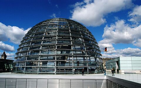 Kuppel des Bundestags von Außen